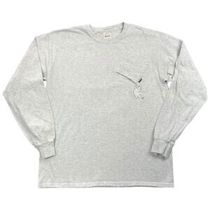 RIPNDIP Lord Nermal Pocket Long Sleeve Tee Gray Skate Shirt Streetwear - L